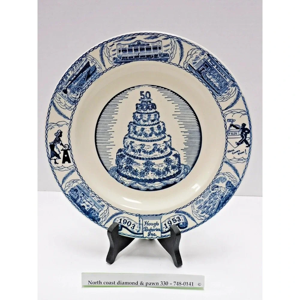 VTG Hough Bakeries 50th Anniversary Plate Kettlesprings Kilns 1903-1953 JC116